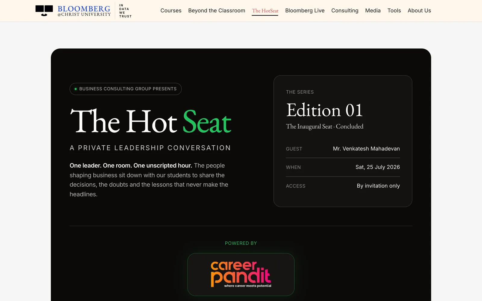 labofleaders.in The HotSeat page